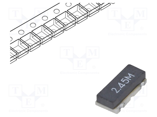 Resonator: ceramic; 2.45MHz; SMD; 7.4x3.4x1.8mm; ±0.5%