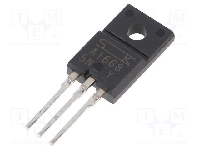 Transistor: PNP; bipolar; 200V; 2A; 25W; TO220F