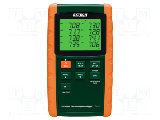 Logger: temperature; LCD,with a backlit; Channels: 12