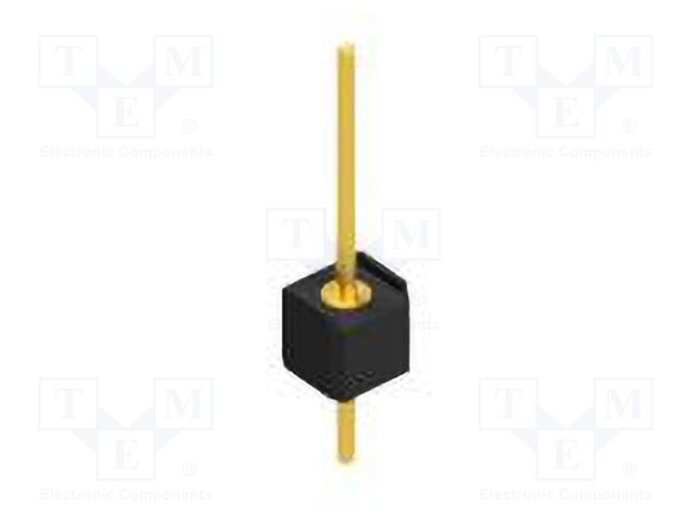 Connector: pin strips; pin header; male; PIN: 1; 2.54mm; THT; 1x1