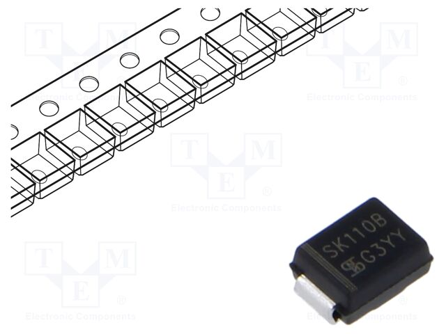 Diode: Schottky rectifying; SMB; SMD; 100V; 1A; reel,tape