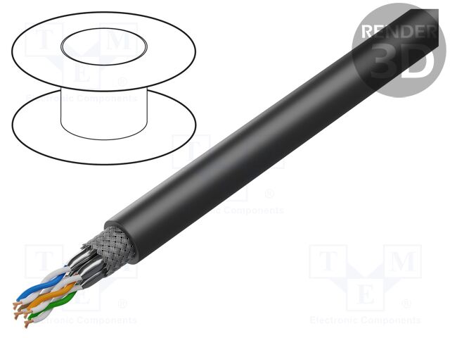 Wire; S/FTP; industrial Ethernet,PROFINET; 7; stranded; Cu; LSZH