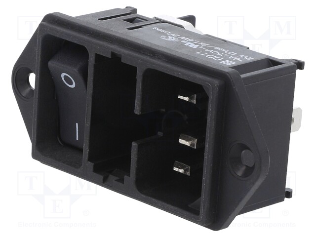 Connector: AC supply; socket; male; 10A; 250VAC; Series: DD11