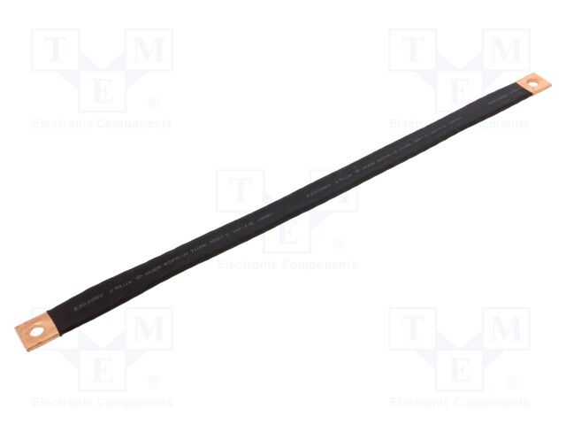 Braids; tape; 25mm2; Ø1: 9mm; Ø2: 9mm; L: 400mm; max.105°C; 20kV/mm