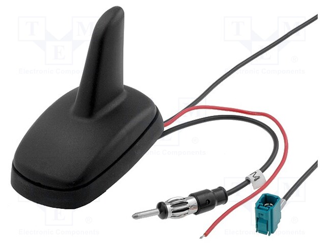 Antenna; SHARK; AM,FM,GPS; DIN,Fakra; 12VDC; Kind: RG174