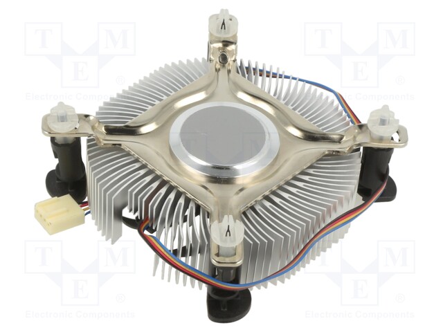 Heatsink: extruded; 12VDC; aluminium; 45.1m3/h; H: 26mm; W: 85.2mm