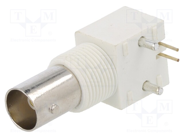 Socket; BNC; female; angled; 75Ω; THT; on PCBs,for panel mounting