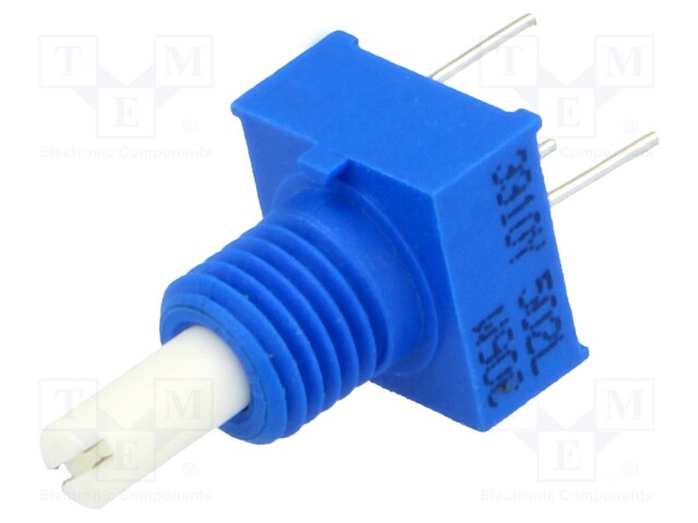 Potentiometer: shaft; single turn; 5kΩ; ±20%; 0.25W; linear; 3.18mm