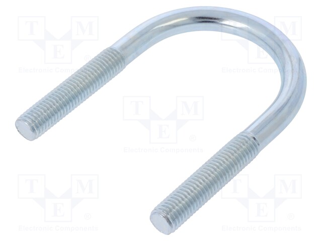 U-bolt; B; steel; zinc; Thread len: 53mm; Int.width: 61mm; H: 110mm