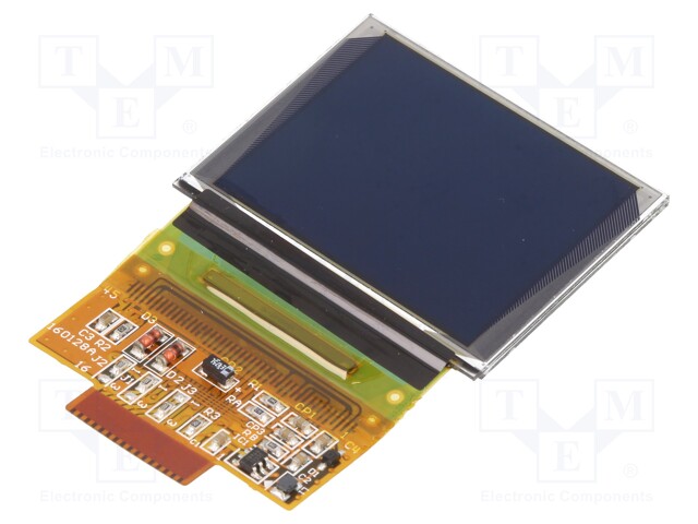 Display: OLED; graphical; 1.8"; 160x128; Dim: 42.7x33.4x2.03mm; RGB