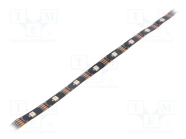 Programmable LED tape; RGB; 5050; 12V; LED/m: 30; 10mm; black PCB