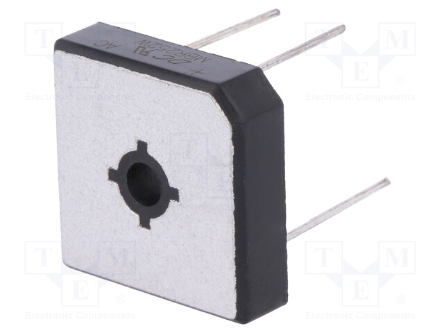 Single-phase bridge rectifier; Urmax: 200V; If: 25A; Ifsm: 400A