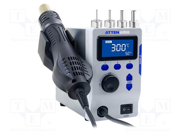 Hot air soldering station; digital; 800W; 100÷500°C; 30÷120l/min