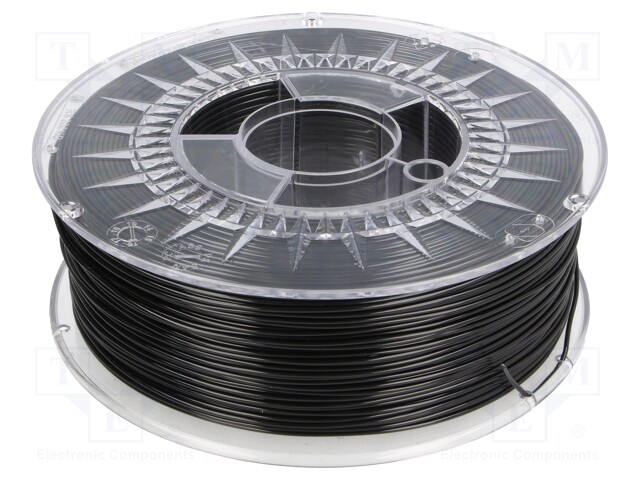 Filament: PET-G; 1.75mm; black; 220÷250°C; 1kg; ±0,05mm
