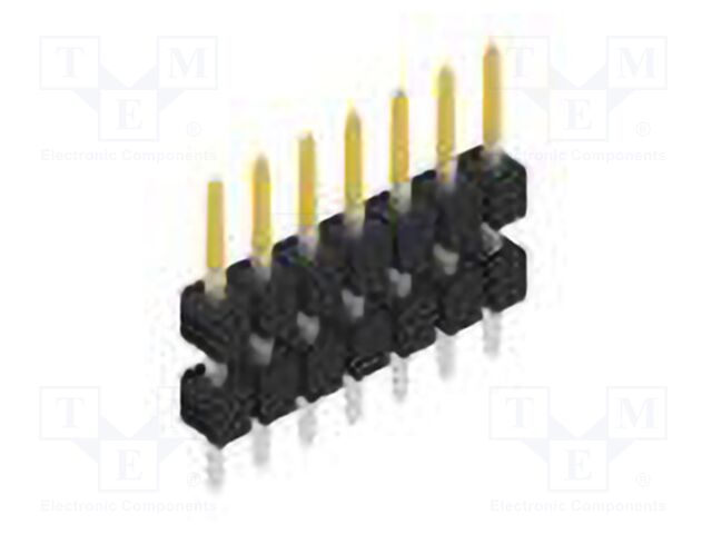 Connector: pin strips; pin header; male; PIN: 7; 2.54mm; THT; 1x7
