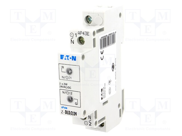 LED indicator; Mounting: DIN; 24VAC; Colour: red/green; 24VDC