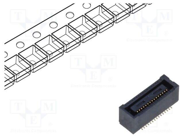 Connector: PCB to PCB; DF40; vertical; female; on PCBs; socket; SMT