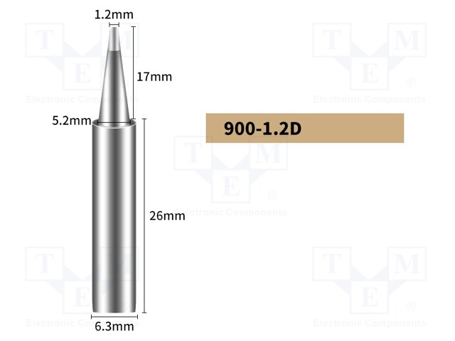 Tip; chisel; 1.2mm; for soldering station; BK969