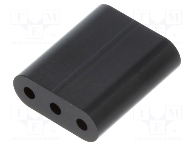 Spacer sleeve; LED; ØLED: 3mm; L: 9.5mm; black; UL94V-0; Mat: PVC