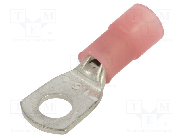 Tip: ring tube; M4; Ø: 4.2mm; 0.25÷1.5mm2; crimped; for cable; red