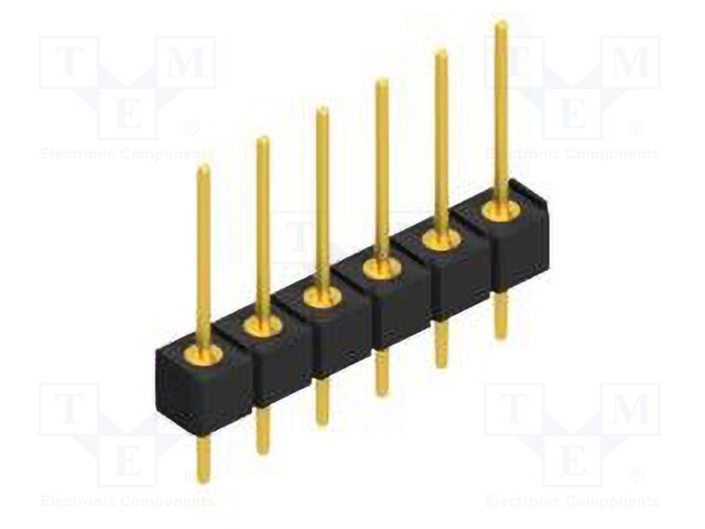 Connector: pin strips; pin header; male; PIN: 6; 2.54mm; THT; 1x6