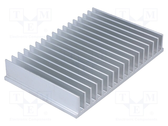 Heatsink: extruded; grilled; L: 100mm; W: 150mm; H: 25mm; aluminium