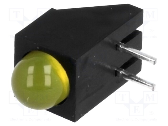 LED; in housing; yellow; 4.8mm; No.of diodes: 1; 20mA; 60°; 2.1÷2.5V