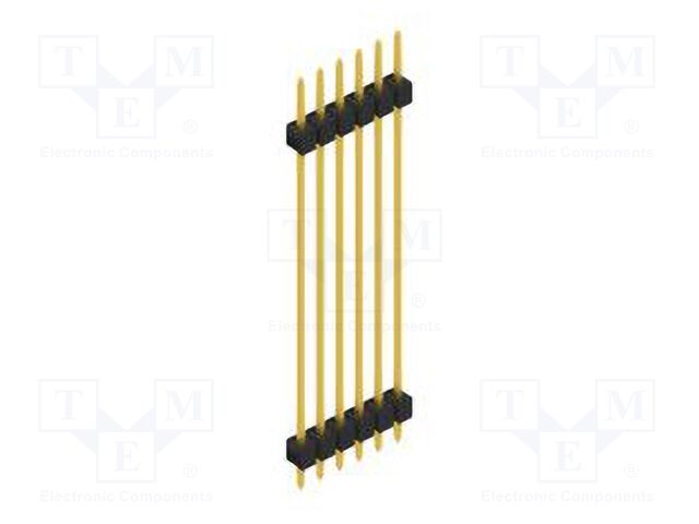 Connector: pin strips; pin header; male; PIN: 6; 2.54mm; THT; 1x6