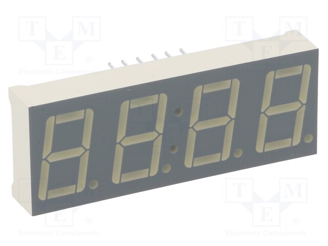 Display: LED; 7-segment; 14mm; 0.56"; No.char: 4; red; 4.7÷24mcd