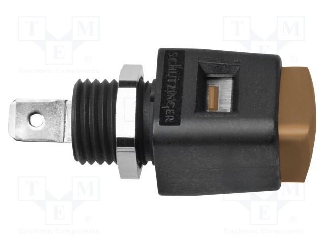 Laboratory clamp; brown; 70VDC; 16A; Contacts: nickel; -25÷90°C