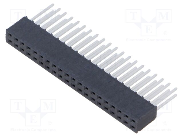 Connector: pin strips; female; PIN: 40; 2.54mm; tinned; THT; socket