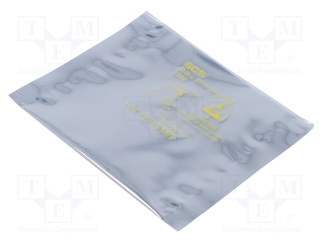 Protection bag; ESD; L: 100mm; W: 100mm; Thk: 71um