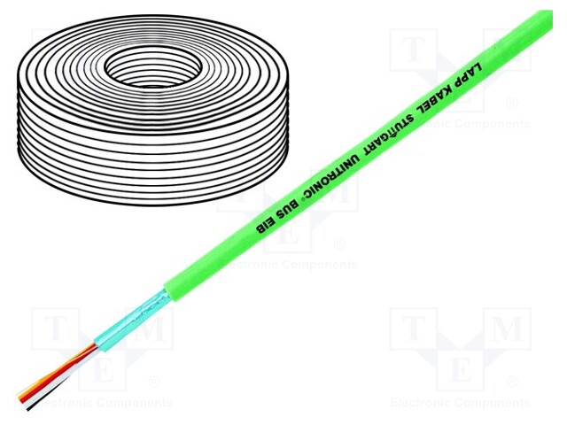 Wire; RS422,RS485,automatics; 1x2x0,64mm2; solid; Cu; PE; black