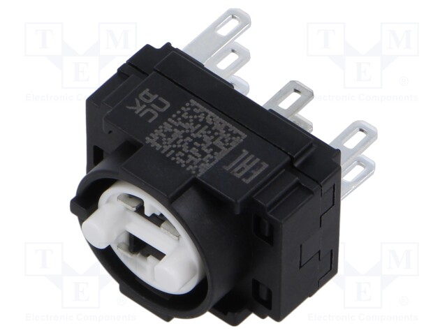 Contact Block, Series 61, 5 A, 250 Vac/dc, 2NO/1NC, Solder Terminals