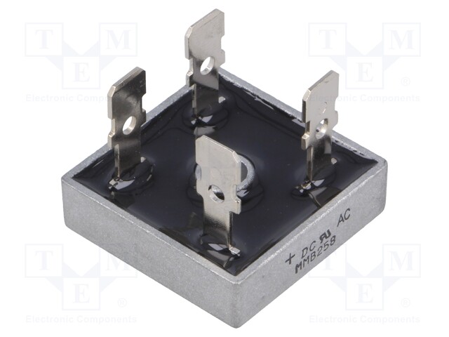 Single-phase bridge rectifier; Urmax: 800V; If: 25A; Ifsm: 400A