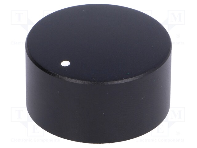 Knob; with pointer; aluminium,thermoplastic; Shaft d: 6mm; black