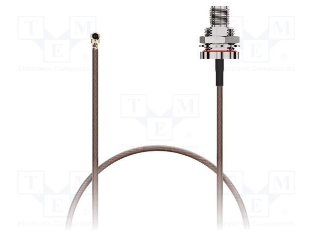 Cable; IPEX MHF,SMA female; brown; -40÷85°C; 0÷6GHz; 300mm; 50Ω