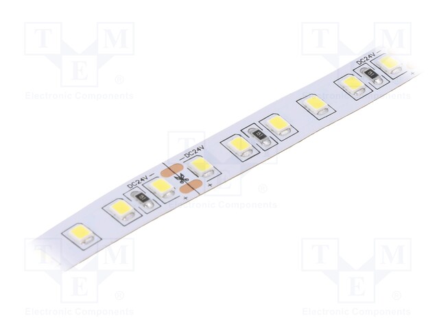 LED tape; white cold; 2835; 24V; LED/m: 120; 10mm; white PCB; IP20