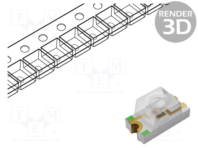 LED; SMD; red; 715÷1420mcd; 3x1.5x1.5mm; 60°; 2.55V; 20mA; 120mW