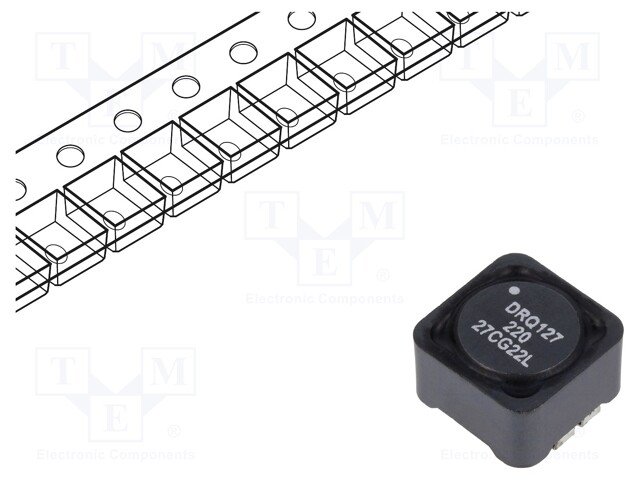 Inductor: wire; SMD; 22uH; Ioper: 4A; 39.1mΩ; ±20%; Isat: 7.57A