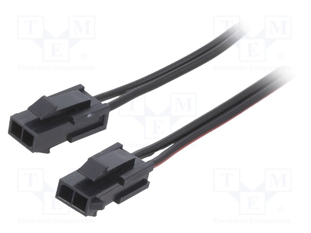 Cable; Micro-Fit 3.0; MX-43020-0200,male-male; PIN: 2; 0.4m; 4A