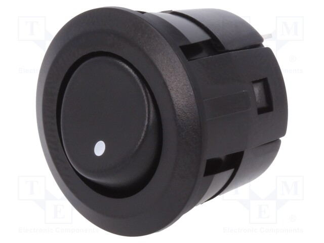 ROCKER; SPST; Pos: 2; ON-OFF; 3A/250VAC; black; none; Rcont max: 20mΩ