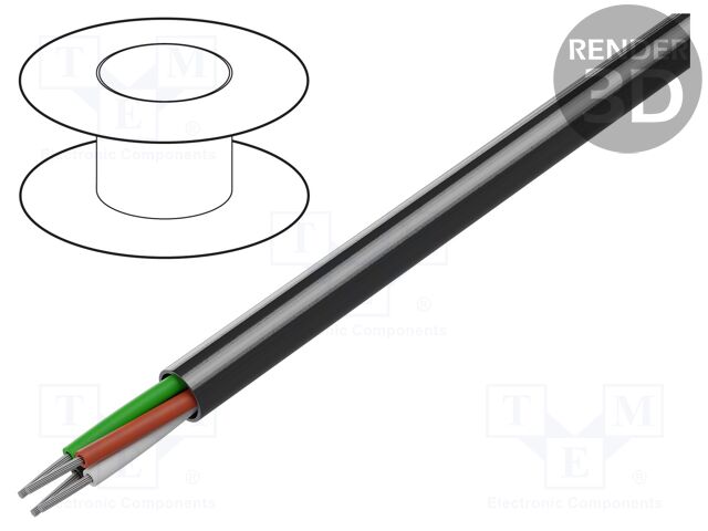 Wire; unshielded; 300V; 30m; Cu; stranded; chrome; CPR: Eca