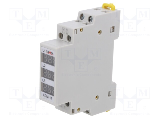 Module: voltage indicator; 3x80÷500VAC; IP20; 90x17.5x66mm; LDM