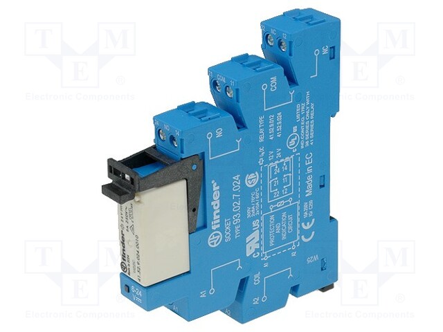 Relay: interface; DPDT; Ucoil: 60VDC; 8A; 8A/250VAC; 8A/30VDC; IP20