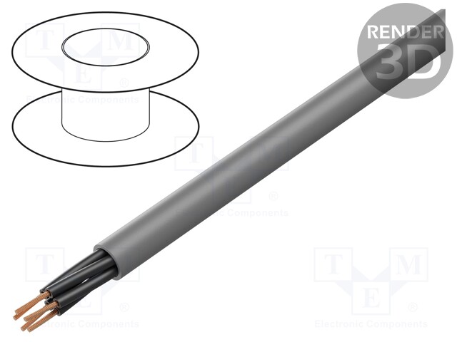Wire; ÖLFLEX® CLASSIC 400 P; 5x1mm2; unshielded; 300/500V; PUR; Cu