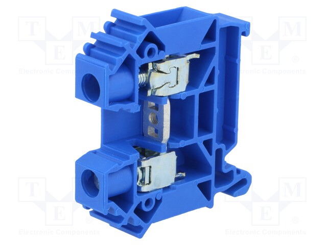 Splice terminal: rail; 0.5÷16mm2; ways: 1; terminals: 2; blue; TS35