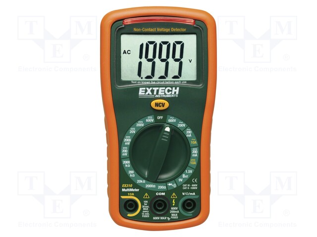 Digital multimeter; LCD (2000); VDC: 0.1mV÷600V; VAC: 100mV÷600V