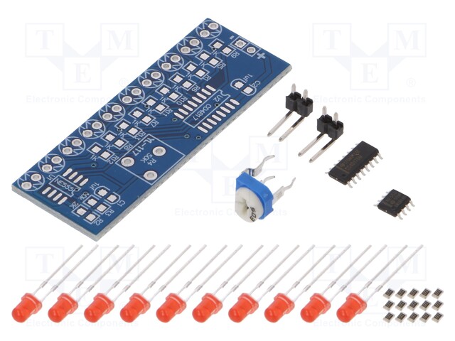 2.5÷14VDC; CD4017,NE555; 20x54mm; Circuit: do-it-yourself kit