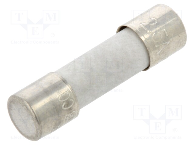 Fuse: fuse; time-lag; 2.5A; 250VAC; ceramic; 20x5.2mm; brass; bulk